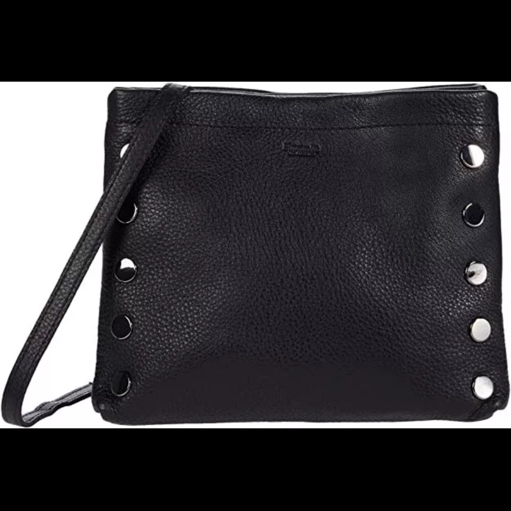 Hammitt Black and Silver Crossbody Bag with Metal Stud Details